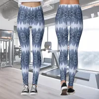 Magical winter forest - blue, cool winter  leggings