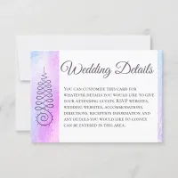 *~* Sacred Geometry Watercolor Wedding Details RSVP Card