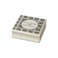 Elegant Mexican Floral Talavera Oval Wedding  Rubber Stamp