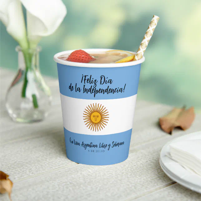 Argentina Independence Day Flag Paper Cups