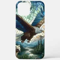 Mosaic Bear and Eagle in the Mountains  iPhone 12 Pro Max Case