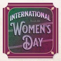 International Women's Day Paper Coaster