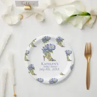 Modern Chinoiserie Floral High-heel Paper Plate