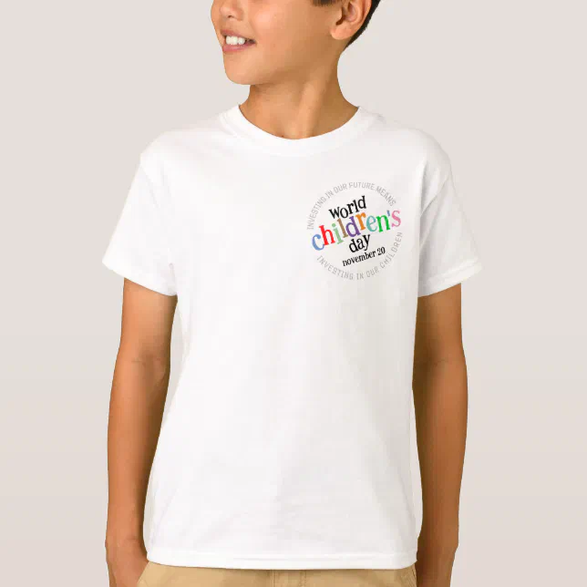 Colorful Happy World Children's Day T-Shirt