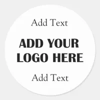 Add your Business Logo and Info  Classic Round Sticker