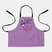 Cute Purple Cyclops Monster Funny Fun for Kids Apron