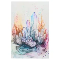 *~*  FLOWERS Mandala Crystals Rainbow SC3 Healing Metal Print