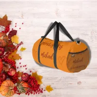 Happy Thanksgiving, Friendsgiving Monogram | Duffle Bag