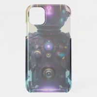 Colorful Atompunk Astronaut digital AI Art iPhone 11 Case