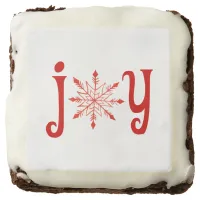 Red Snowflake Joy Brownies