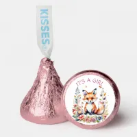 It's a Girl | Baby Fox and Flowers Baby Shower Hershey&#174;'s Kisses&#174;