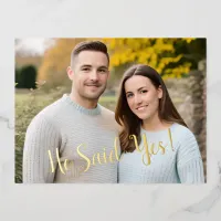 'He Said Yes!' Engagement Announcement Postcard