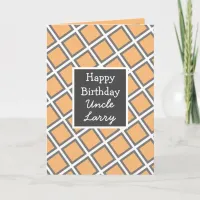 Modern Personalized Happy Birthday Uncle Card