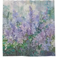 *~* TV2 Vintage Painting Lavender Lilac Art Shower Curtain
