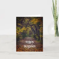 Fall Trees Autumn Equinox Mabon Blessings Card