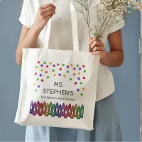 Crayons & Stars World's Best Teacher Appreciation Tote Bag