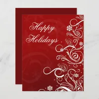 Budget Christmas Tree Red Business Holiday Card