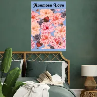 Anemone Love Botanical Canvas Print