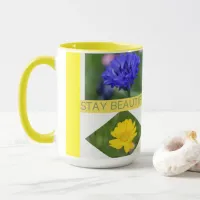 Stay Beautiful and Blooming Photo Collage Mug