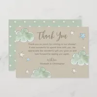 Stars Moons Neutral Boy Baby Shower Thank You Card