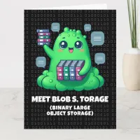 Funny Meet Blob S. Torage Binary Background Card