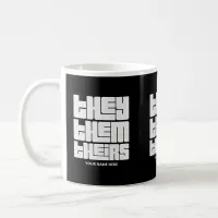 They Them Theirs Pronouns Big and Bold White Font Coffee Mug