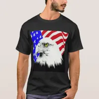 Bald Eagle and American Flag T-Shirt