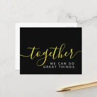 Inspirational Together We Can Do Great Things Postcard