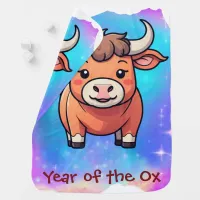 Cute Kawaii Chinese Zodiac Year of the Ox | Baby Blanket