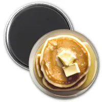 Buttered Pancakes with Syrup Food Magnet