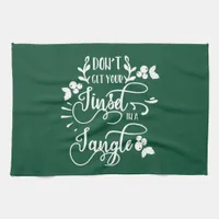 dont get your tinsel in a tangle christmas towel