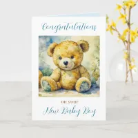 Congratulations on your New Baby Boy Card