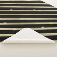 Sparkling Gold Stripe ID285 Sherpa Blanket