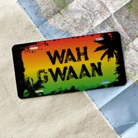 Wah Gwaan Jamaican Rasta Tropical Car License Plate