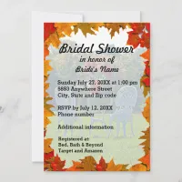 Autumn Leaves Meadow of Love Bridal Shower Invite