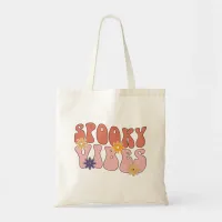 Retro Groovy Spooky Vibes Halloween Tote Bag