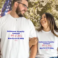 Family Reunion Fourth of July Red White Blue T-Shirt