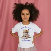 I Love to Read with Cute Kitten T-Shirt