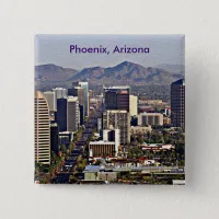 Downtown View of Phoenix, Arizona Button