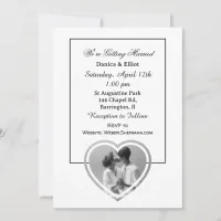 Couple's Minimalist Photo Elegant Wedding Invitation