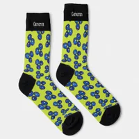 Cute Fun Summer Name Blueberry Modern Trendy Teen Socks