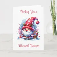 Wishing You a Whimsical Christmas | Holiday Gnome Card