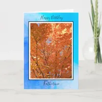 Personalized Birthday Card | Autumn Leaves