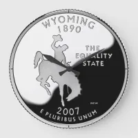 Faux Wyoming State Quarter Large Clock