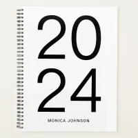 White and Black Big Year 2024 Numbers Planner