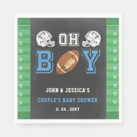 Oh Boy Super bowl Football Baby Shower Napkins