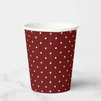 Tiny White Dots on Red Paper Cups