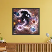 A Captivating Abstract Galactic Nebula Framed Art