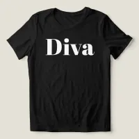 Diva Opera Singer Musician Minimalist Music Themed Tri-Blend Shirt