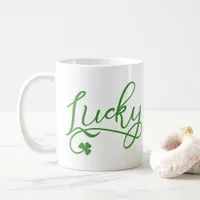 Lucky Shamrock St Patricks Day Coffee Mug